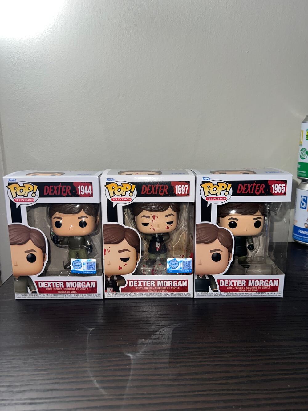 3 Dexter Morgan Funko Pops EXCLUSIVE BLOODY & Syringe #1697 #1944 #1965 Horror